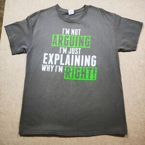 Gildan Gray Graphic Print Short Sleeve T-Shirt Large #2